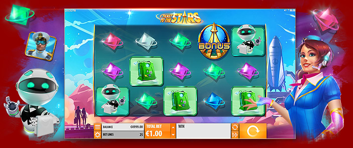 Prenez votre ticket pour l'espace avec la machine à sous Ticket to the Stars ! Prenez votre ticket pour l'espace avec la machine à sous Ticket to the Stars !