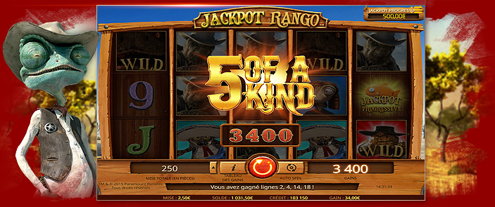 Machine à sous Jackpot Rango en ligne gratuite !