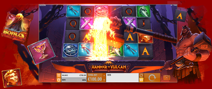 Bonus gratuits et jackpots sur la machine à sous Quickspin Hammer of Vulcan ! Bonus gratuits et jackpots sur la machine à sous Quickspin Hammer of Vulcan !