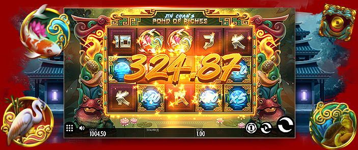 Découvrez l'incroyable machine à sous gratuite Jin Chan's Pond of Riches ! Découvrez l'incroyable machine à sous gratuite Jin Chan's Pond of Riches !