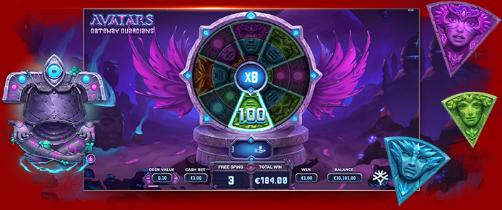 Avatars Gateway Guardians est une machine à sous vidéo payante d'un nouveau genre ! Avatars Gateway Guardians est une machine à sous vidéo payante d'un nouveau genre !