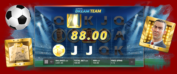 Jeu de casino Football Ultimate Dream Team de Push Gaming, machine à sous vidéo en ligne Jeu de casino Football Ultimate Dream Team de Push Gaming, machine à sous vidéo en ligne