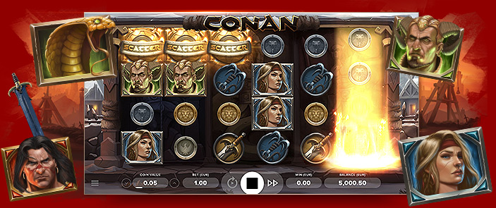 Place au barbare qui sommeille en vous avec l'incroyable jeu de casino Conan par NetEnt ! Place au barbare qui sommeille en vous avec l'incroyable jeu de casino Conan par NetEnt !