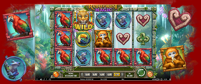 Remportez de gros gains sur la machine à sous Rainforest Magic de Play'n Go ! Remportez de gros gains sur la machine à sous Rainforest Magic de Play'n Go !