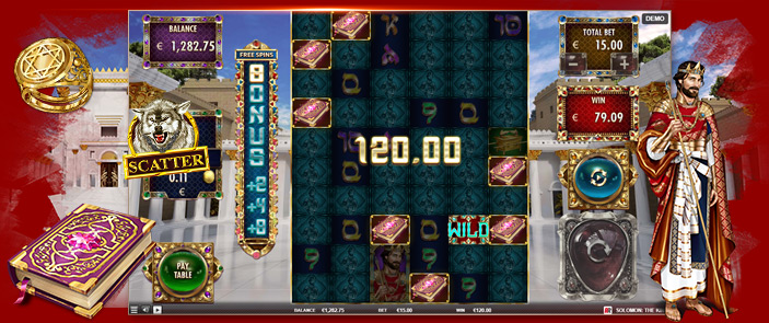 Obtenez les richesses du Roi Solomon dans cette nouvelle machine à sous Red Rake ! Obtenez les richesses du Roi Solomon dans cette nouvelle machine à sous Red Rake !
