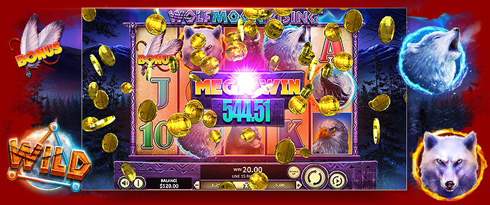 Une machine à sous Betsoft très amusante avec de nombreux bonus : Wolf Moon Rising ! Une machine à sous Betsoft très amusante avec de nombreux bonus : Wolf Moon Rising !