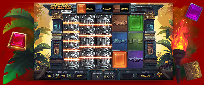 Découvrez la fonction Splitz sur l'incroyable machine à sous Yggdrasil Temple Stacks ! Découvrez la fonction Splitz sur l'incroyable machine à sous Yggdrasil Temple Stacks !