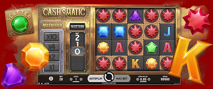 Remportez des montagnes de cash sur la machine à sous Cash-o-Matic de Netent ! Remportez des montagnes de cash sur la machine à sous Cash-o-Matic de Netent !