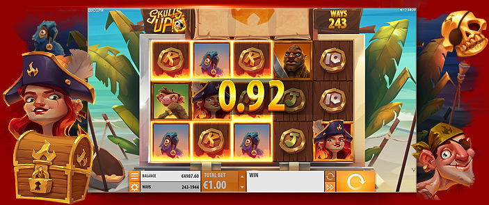 Machine à sous vidéo sur le thème des Pirates, Skulls Up! est la nouvelle slot Quickspin ! Machine à sous vidéo sur le thème des Pirates, Skulls Up! est la nouvelle slot Quickspin !