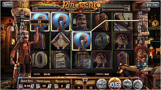 Machine à sous sans téléchargement Pinocchio de Betsoft Machine à sous sans téléchargement Pinocchio de Betsoft
