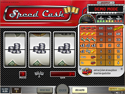 Jeu de casino en ligne classique : machine à sous 3 rouleaux Speed Cash