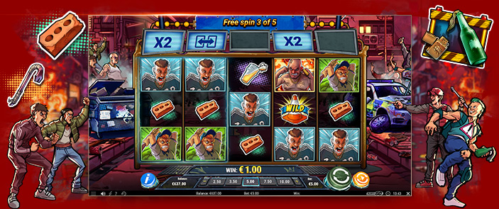 Semez le chaos avec la très amusante machine à sous Play'n Go Hooligan Hustle !
