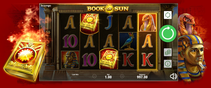 Partez en quête du livre sacré du soleil sur la vidéo slot en ligne Book of Sun ! Partez en quête du livre sacré du soleil sur la vidéo slot en ligne Book of Sun !