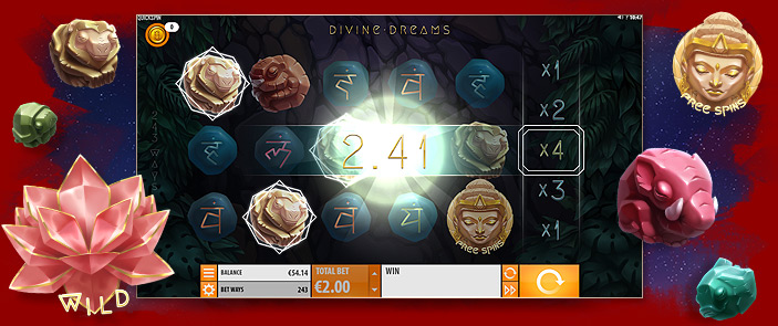 Vivez un moment unique, hors du temps avec la machine à sous Divine Dreams ! Vivez un moment unique, hors du temps avec la machine à sous Divine Dreams !