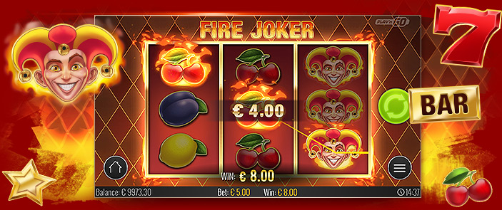 Essayer le jeu de casino 3 roues Fire Joker ! Une machine à sous classique Play'n GO ! Essayer le jeu de casino 3 roues Fire Joker ! Une machine à sous classique Play'n GO !
