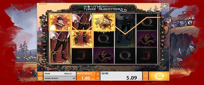 Machine à sous aventure, les Trois Mousquetaires (The Three Musketeers) Machine à sous aventure, les Trois Mousquetaires (The Three Musketeers)