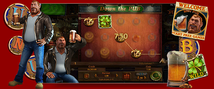 Machine à sous en ligne Down the Pub de Playson Machine à sous en ligne Down the Pub de Playson