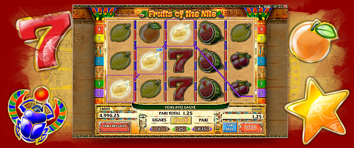 Machine à sous factice gratuite Fruits of the Nile de Playson Machine à sous factice gratuite Fruits of the Nile de Playson