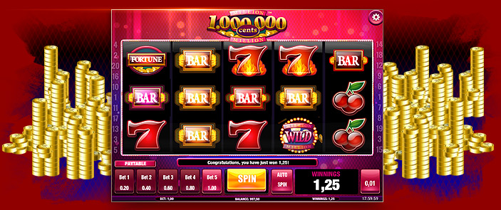 Machine à sous vidéo Million Cents, bonus argent réel Machine à sous vidéo Million Cents, bonus argent réel