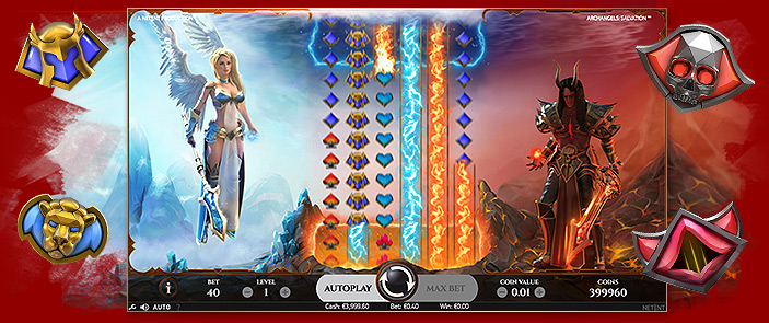 Participez au combat du bien contre le mal dans la machine à sous Archangels : Salvation ! Participez au combat du bien contre le mal dans la machine à sous Archangels : Salvation !