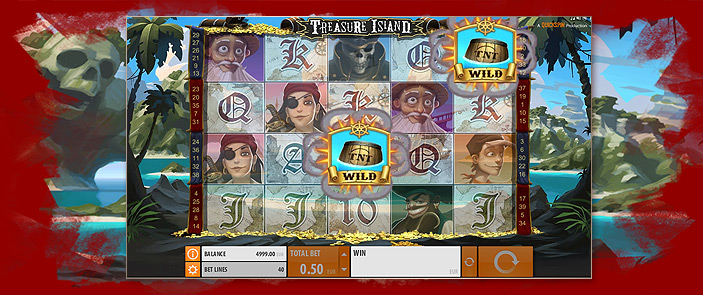 Machine à sous sur le thème des pirates : Treasure Island Machine à sous sur le thème des pirates : Treasure Island