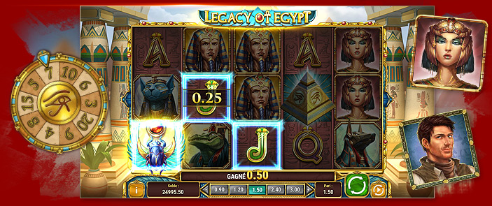 Machine à sous thème Egypte : Legacy of Egypt de Play'n GO Machine à sous thème Egypte : Legacy of Egypt de Play'n GO