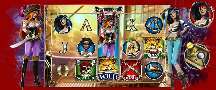 Machine à sous vidéo Wild Jane : The Lady Pirate par Leander Games Machine à sous vidéo Wild Jane : The Lady Pirate par Leander Games