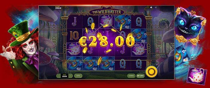 Essayez la machine à sous The Wild Hatter de Red Tiger, un jeu d'argent en euro réels